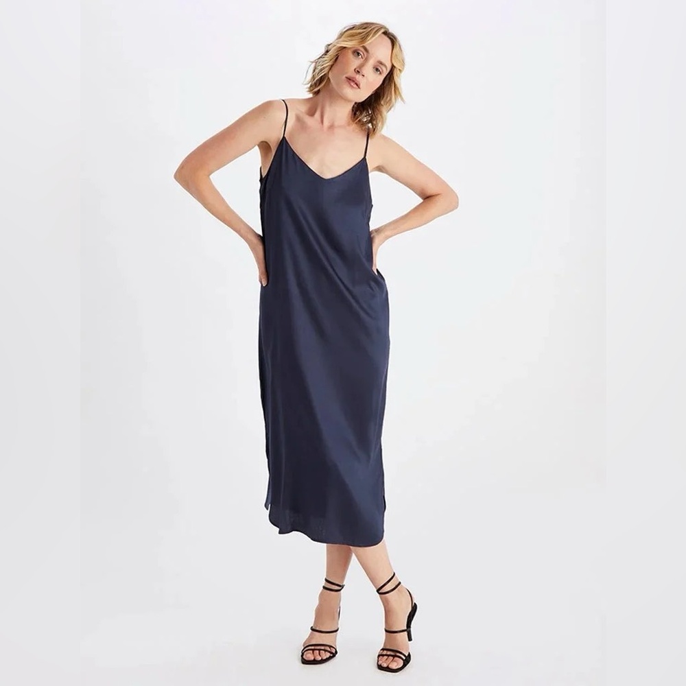 Elegant Neu Nomad Navy Midi Slip Dress S